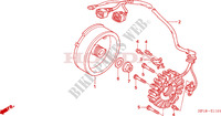ALTERNATEUR (TRX450R6,7,8/ER6,7,8) pour Honda TRX 450 R SPORTRAX Kick start ROUGE de 2008