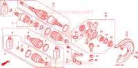 ARTICULATION AVANT(4WD) pour Honda FOURTRAX 420 RANCHER 4X4 Manual Shift de 2009