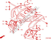 GARDE BOUE AVANT pour Honda FOURTRAX 420 RANCHER 4X4 Manual Shift de 2009