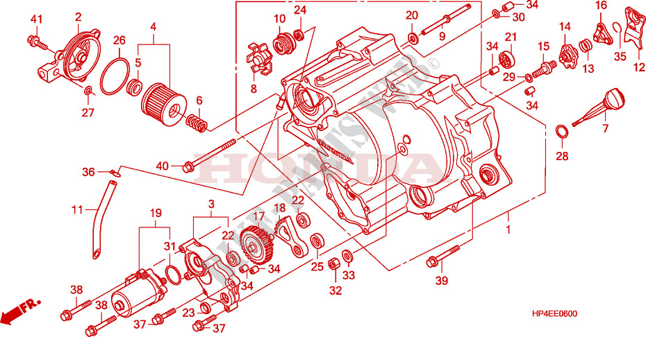 CARTER MOTEUR AVANT pour Honda FOURTRAX 420 RANCHER 4X4 Manual Shift de 2009