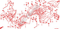 GARDE BOUE ARRIERE pour Honda FOURTRAX 420 RANCHER 2X4 Electric Shift de 2011