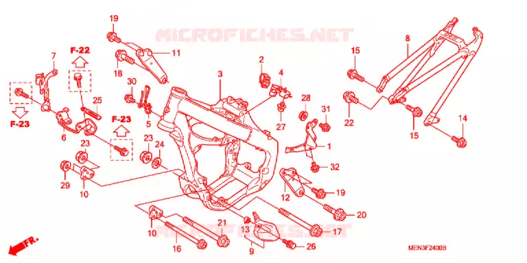 CADRE Honda MOTO 450 CRF 2009  CRF450R9