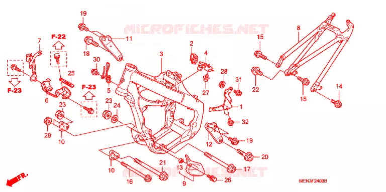 CADRE Honda MOTO 450 CRF 2011  CRF450RB