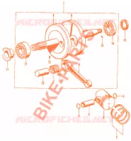 E06 pour Honda AMIGO 50 4 TEMPS, amortisseurs de 1974