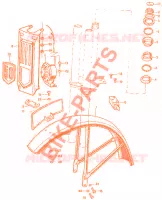 F01 pour Honda AMIGO 50 4 STROKE, rear cushions de 1974