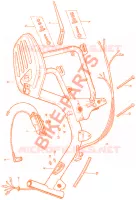 F09 pour Honda AMIGO 50 4 STROKE, rear cushions de 1974
