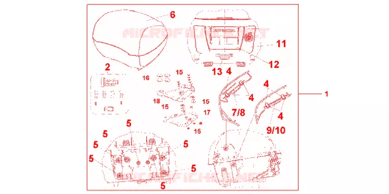 TOP CASE 31L P. FADELESS WHITE Honda MOTO 800 CROSSRUNNER 2011  VFR800XB