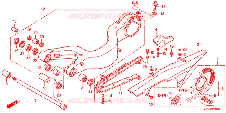 BRAS OSCILLANT Honda MOTO 800 CROSSRUNNER 2011  VFR800XB