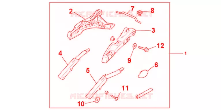 SUPPORTS VALISES Honda MOTO 800 CROSSRUNNER 2011  VFR800XB