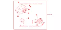 TOP CASE 45L SHASTA WHITE pour Honda DEAUVILLE 700 ABS de 2011