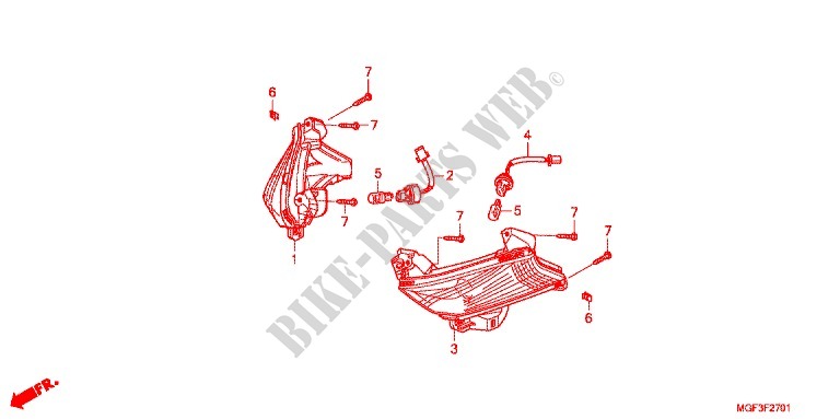 CLIGNOTANT (FJS600A9 2KO/FJS600AB/DB) pour Honda SILVER WING 600 ABS de 2013