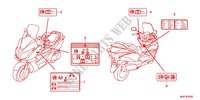 ETIQUETTE DE PRECAUTIONS (FJS600AB/DB) pour Honda SILVER WING 600 ABS de 2011