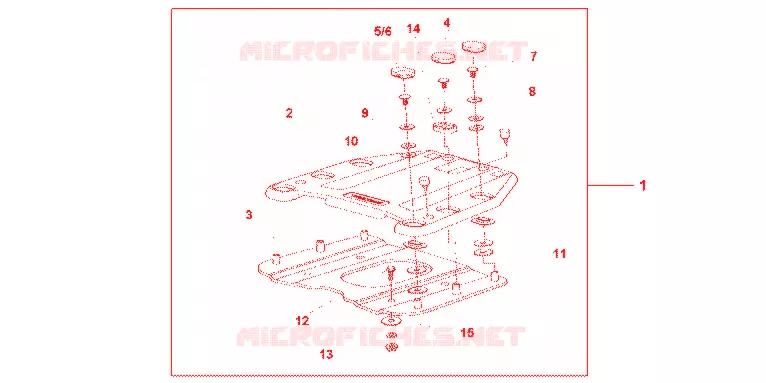 SUPPORT - PLATINE DE TOP CASE Honda SCOOTER 600 SILVERWING 2012  FJS600AB