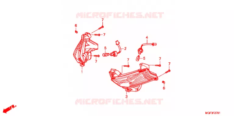 CLIGNOTANT (FJS600A9-2KO/FJS600AB/DB) Honda SCOOTER 600 SILVERWING 2013  FJS600AB
