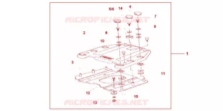 SUPPORT - PLATINE DE TOP CASE Honda SCOOTER 600 SILVERWING 2014  FJS600AB