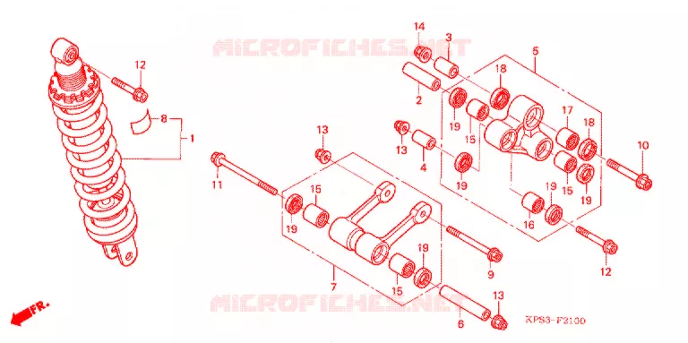 AMORTISSEUR ARRIERE Honda MOTO 230 CRF 2011  CRF230FB