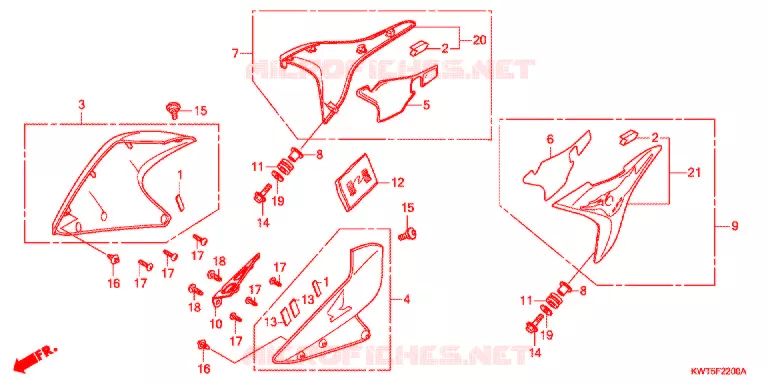 OUIES DE RADIATEUR Honda MOTO 300 XR 2010  XRE300A
