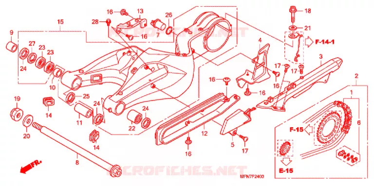 BRAS OSCILLANT Honda MOTO 1000 CB 2012  CB1000RC