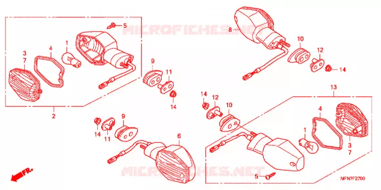 CLIGNOTANT Honda MOTO 1000 CB 2012  CB1000RC