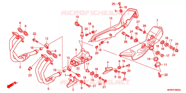 SILENCIEUX D'ECHAPPEMENT Honda MOTO 1000 CB 2012  CB1000RC