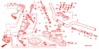 GUIDON   TE DE FOURCHE pour Honda CB 1000 R WHITE de 2012
