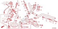 GUIDON   TE DE FOURCHE pour Honda CB 600 F HORNET ABS BLANCHE 34CV de 2012