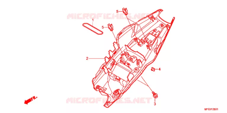 GARDE-BOUE ARRIERE (2) Honda MOTO 600 HORNET 2012  CB600FAC