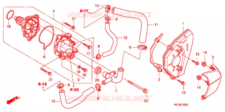 POMPE A EAU Honda MOTO 600 HORNET 2012  CB600FAC