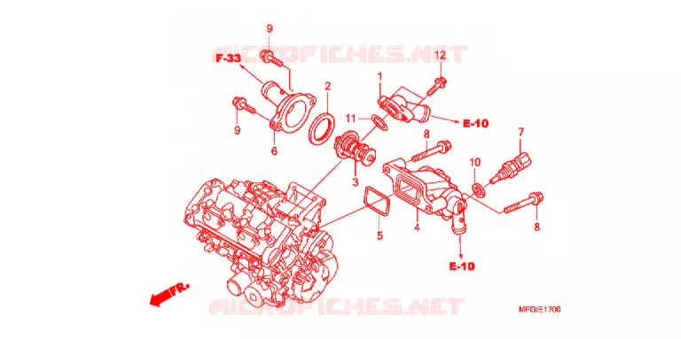 THERMOSTAT Honda MOTO 600 HORNET 2012  CB600FAC