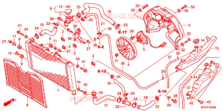 RADIATEUR Honda MOTO 600 HORNET 2012  CB600FAC