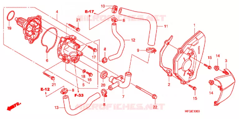 POMPE A EAU Honda MOTO 600 HORNET 2012  CB600FAC