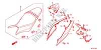 SELLE   CARENAGE ARRIERE (2) pour Honda CB 600 F HORNET ABS BLANCHE de 2012