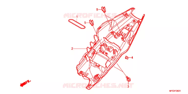 GARDE-BOUE ARRIERE (2) Honda MOTO 600 HORNET 2012  CB600FC