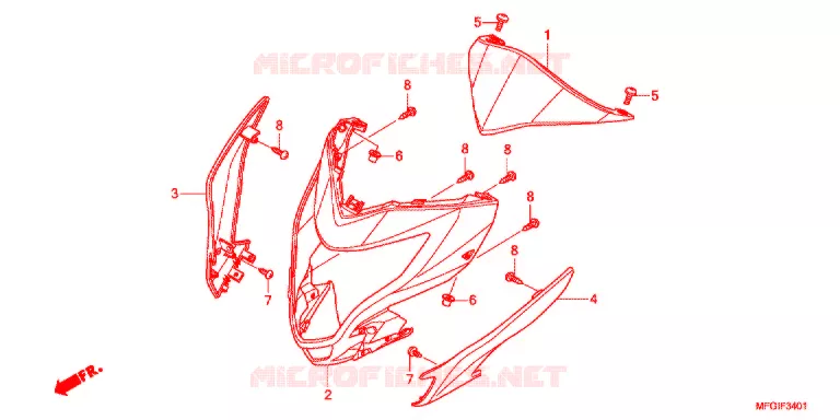 TETE DE FOURCHE (2) Honda MOTO 600 HORNET 2012  CB600FC