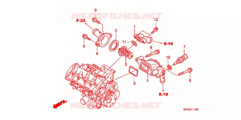 THERMOSTAT Honda MOTO 600 HORNET 2012  CB600FC