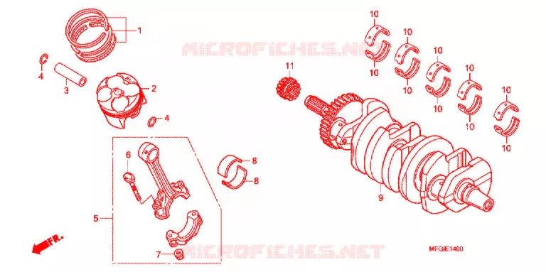 VILEBREQUIN - PISTON Honda MOTO 600 HORNET 2012  CB600FC