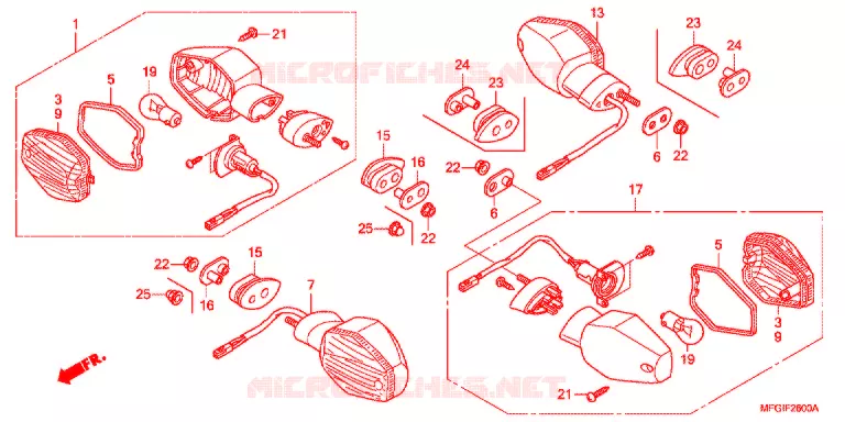CLIGNOTANT Honda MOTO 600 HORNET 2012  CB600FC