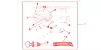TOP CASE 35L R 320P PEARL SIENNA RED pour Honda CBF 1000 de 2012