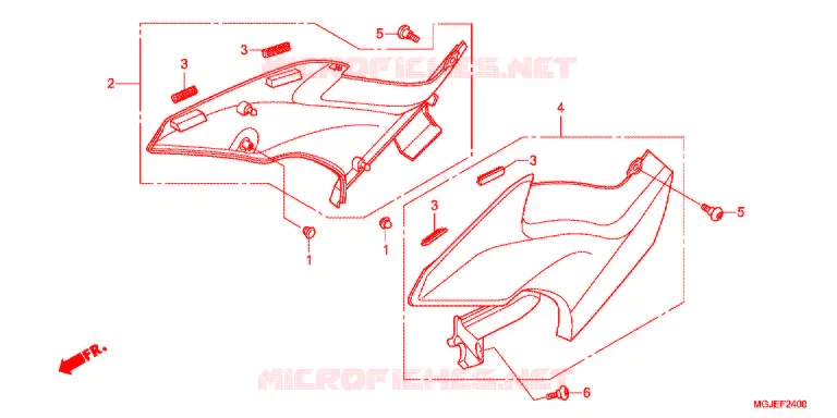 COUVERCLES LATERAUX Honda MOTO 1000 CBF 2012  CBF1000FSC