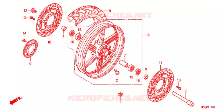 ROUE AVANT Honda MOTO 1000 CBF 2012  CBF1000FSC