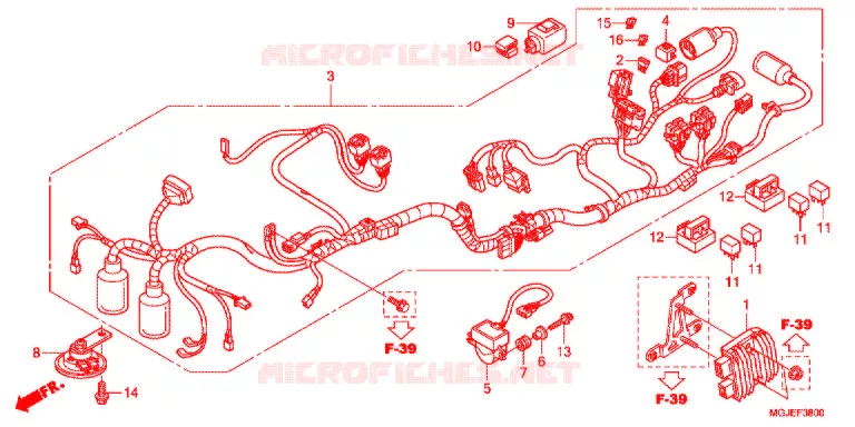 FAISCEAU DES FILS Honda MOTO 1000 CBF 2012  CBF1000FSC