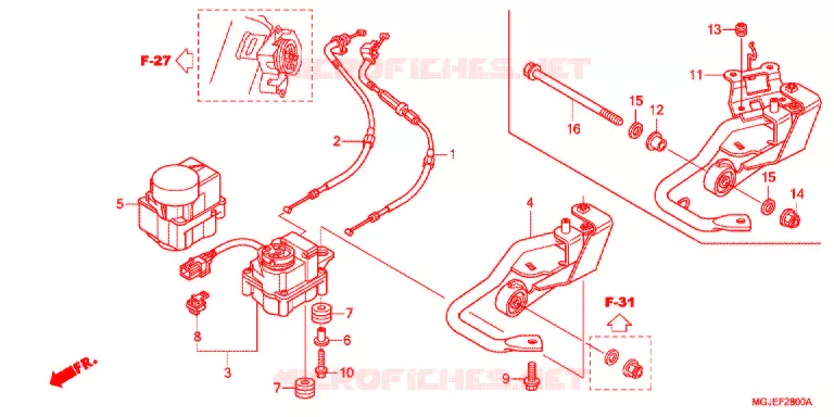 SERVO-MOTEUR Honda MOTO 1000 CBF 2012  CBF1000FSC