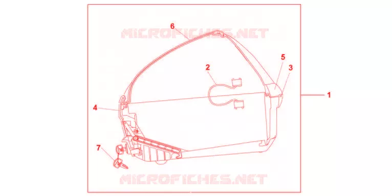 TOP CASE 45L COOL WHITE Honda MOTO 1000 CBF 2012  CBF1000FSC