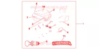 TOP CASE 35L R 320P PEARL SIENNA RED pour Honda CBF 1000 F ABS TS de 2012