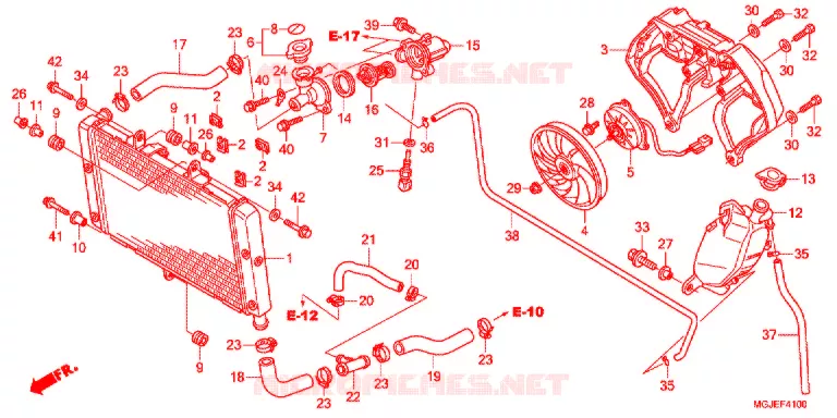 RADIATEUR Honda MOTO 1000 CBF 2012  CBF1000FTC