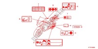 ETIQUETTE DE PRECAUTIONS (SAUF KO, 2KO) pour Honda CBR 125 NOIR de 2012