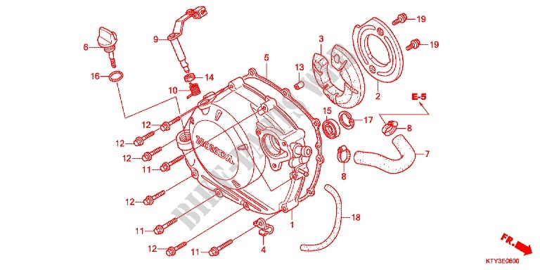 CARTER MOTEUR DROIT pour Honda CBR 125 REPSOL de 2012
