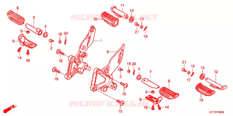 REPOSE PIED Honda MOTO 125 CBR 2012  CBR125RSC