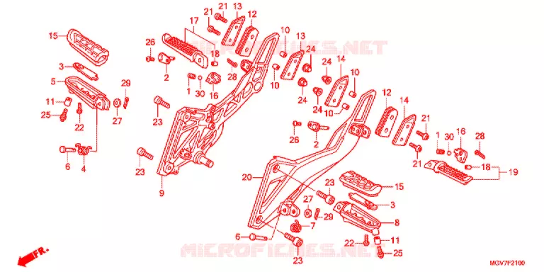 REPOSE PIED Honda MOTO 600 CBR 2012  CBR600FAC