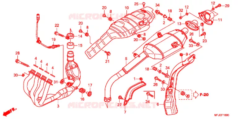 SILENCIEUX D'ECHAPPEMENT Honda MOTO 600 CBR 2012  CBR600RRC
